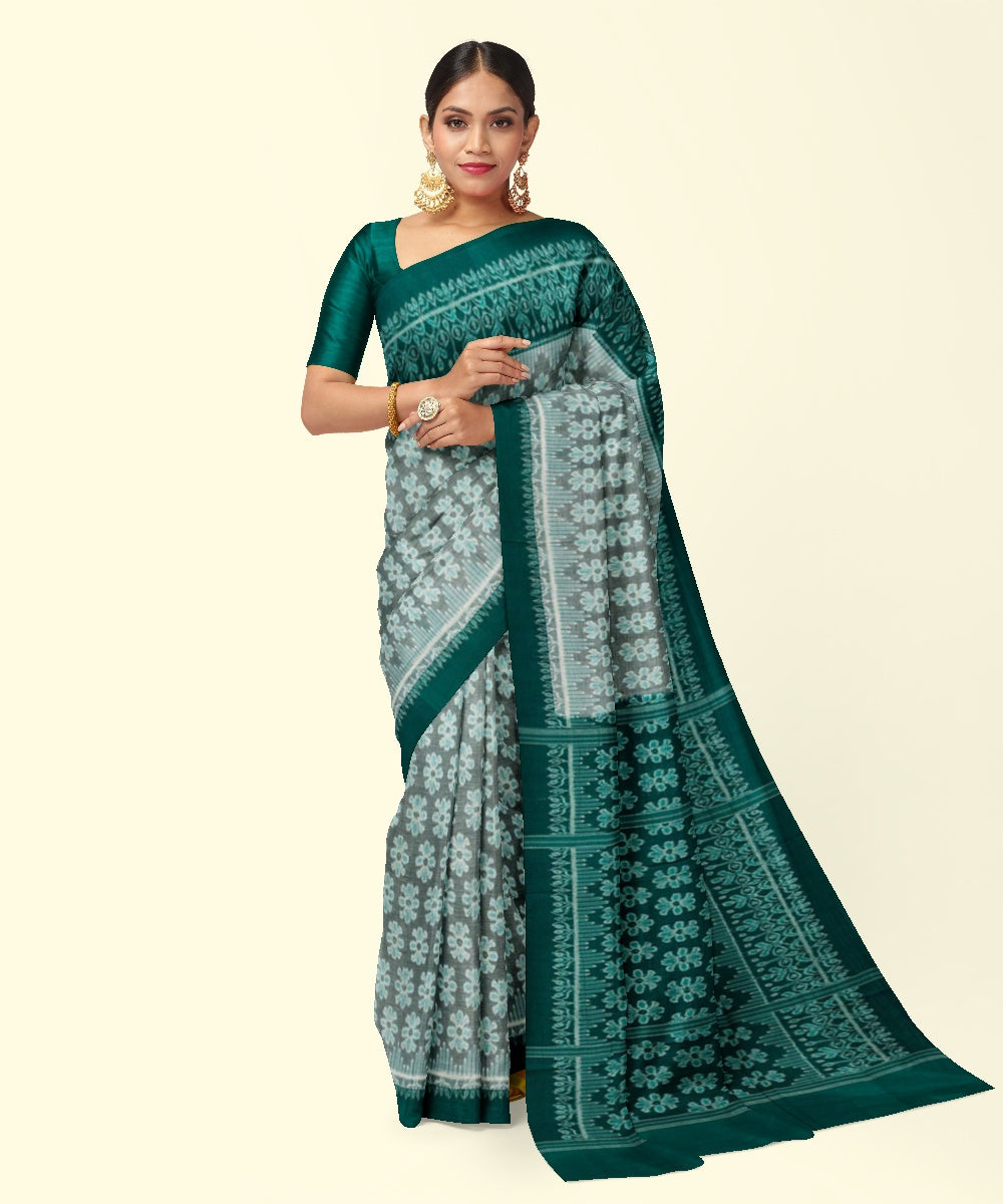 Light green  cotton handwoven sambalpuri saree