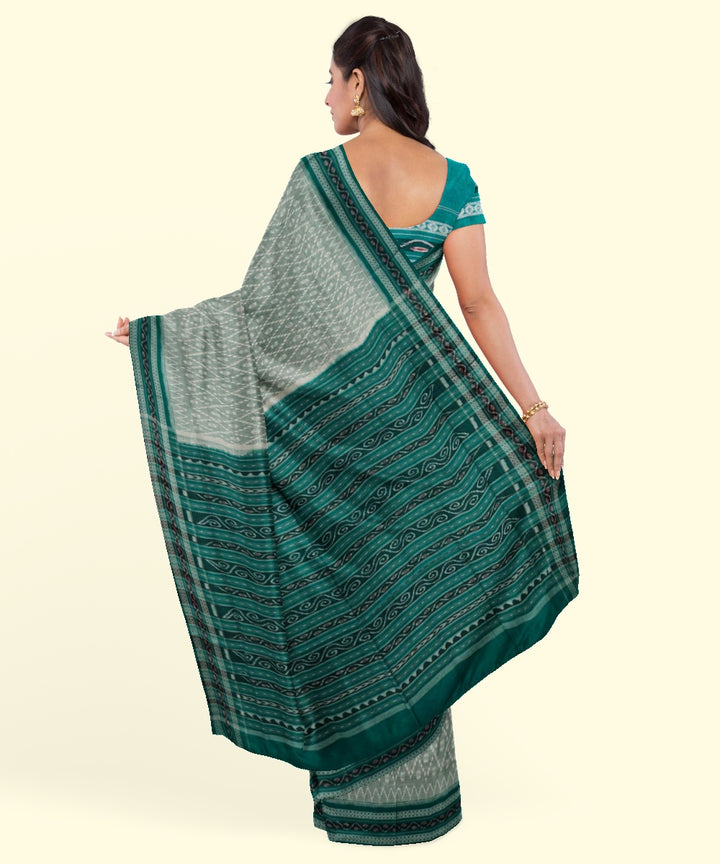 Light green handwoven cotton sambalpuri saree