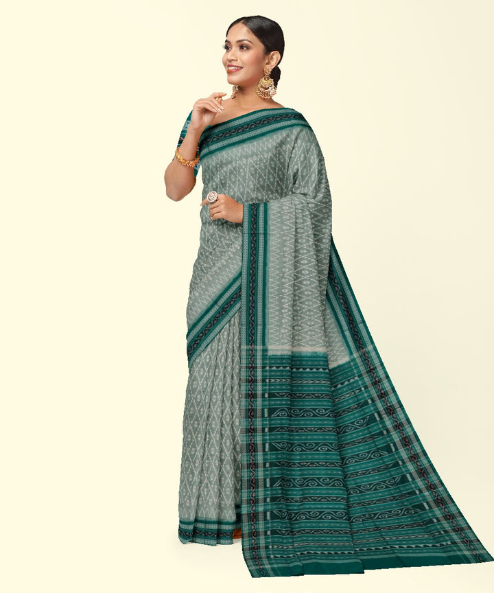 Light green handwoven cotton sambalpuri saree