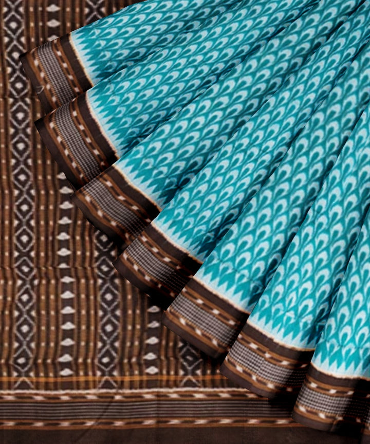Rama green black cotton handwoven sambalpuri saree