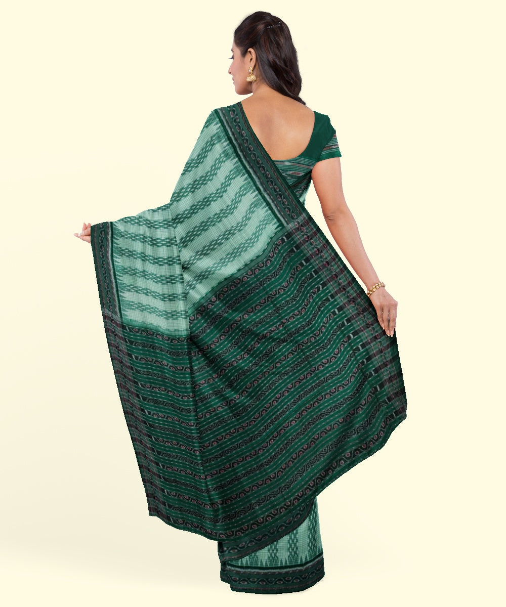 Light green  handwoven sambalpuri cotton saree