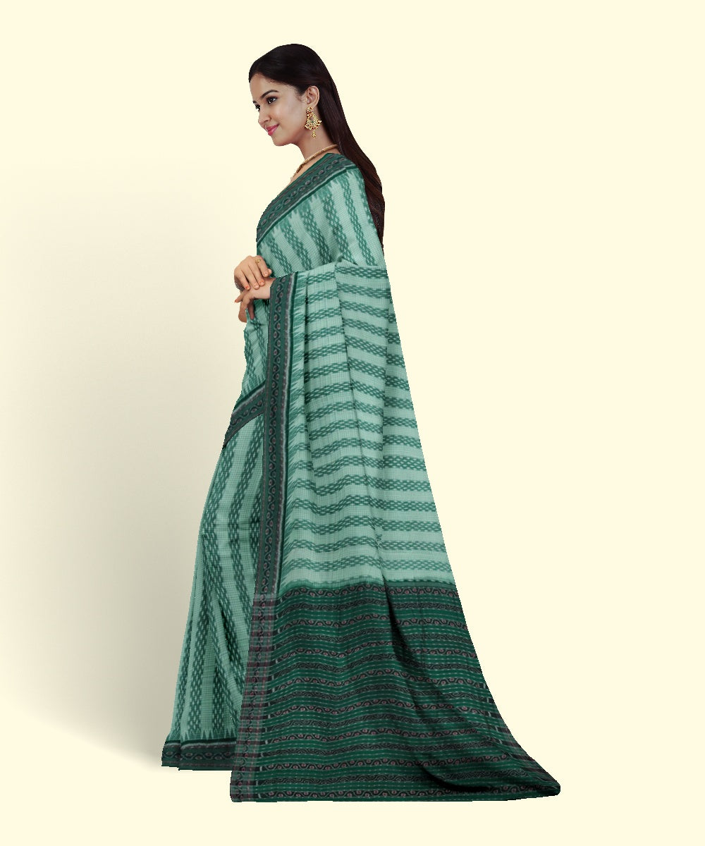 Light green  handwoven sambalpuri cotton saree