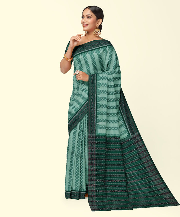 Light green  handwoven sambalpuri cotton saree