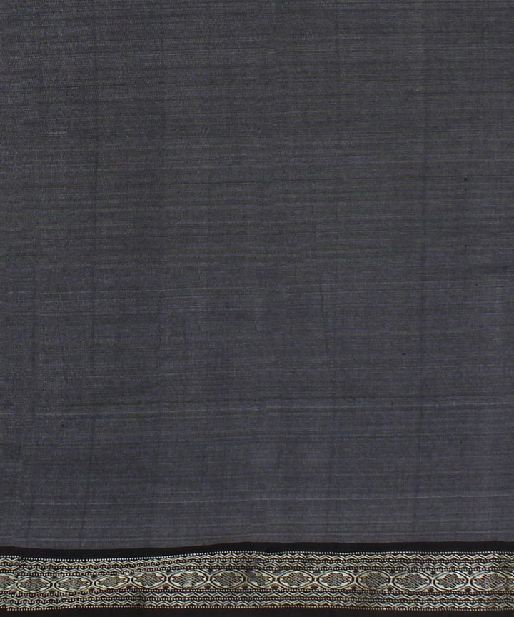 Beige black tussar silk handwoven chattisgarh saree