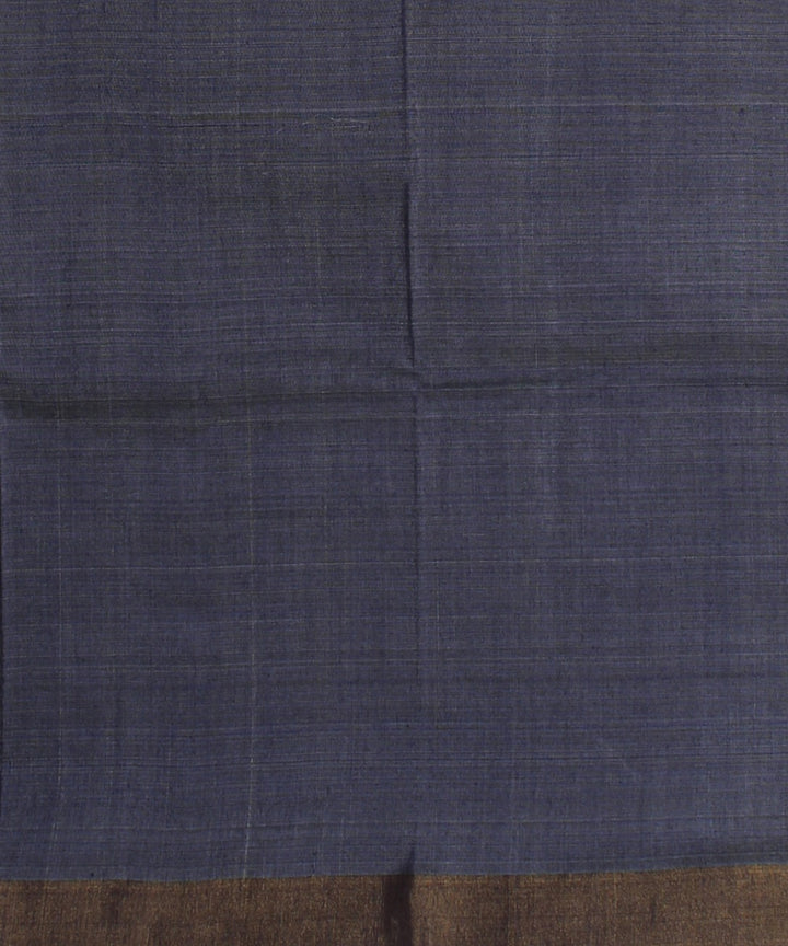 Beige blue tussar silk handwoven chattisgarh saree