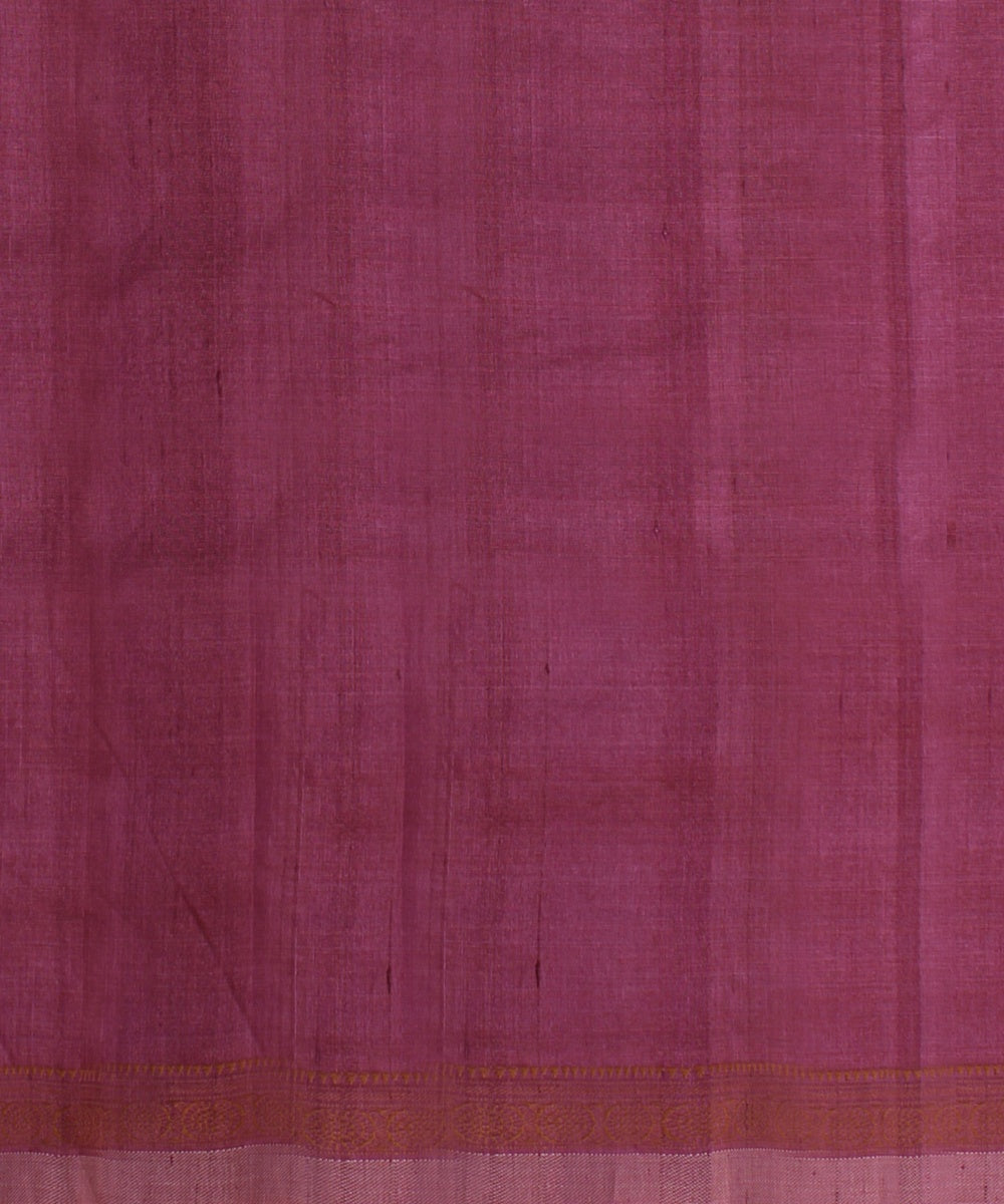 Magenta mustard tussar silk handwoven chattisgarh saree