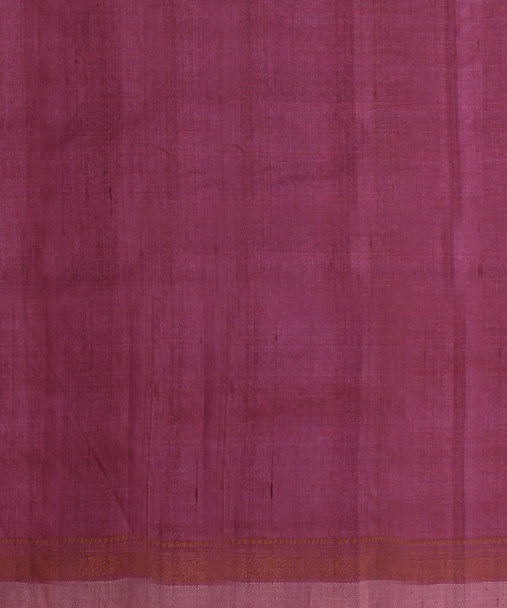 Magenta mustard tussar silk handwoven chattisgarh saree