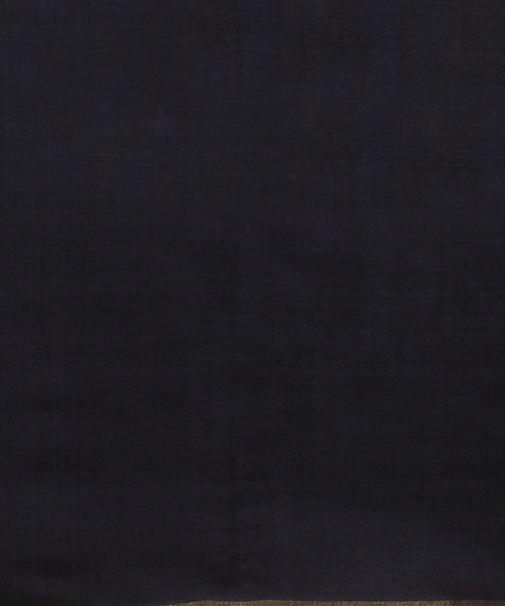 Charcoal black zari chattisgarh tussar silk handwoven saree