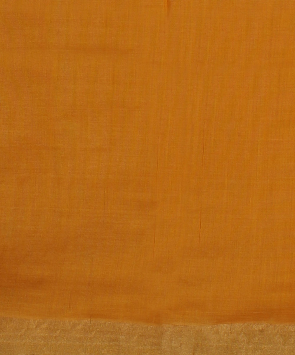 Yellow gold zari tussar silk handwoven chattisgarh saree