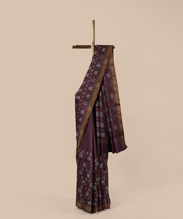 Grape zari tussar silk handwoven chattisgarh saree