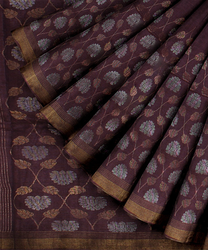 Grape zari tussar silk handwoven chattisgarh saree