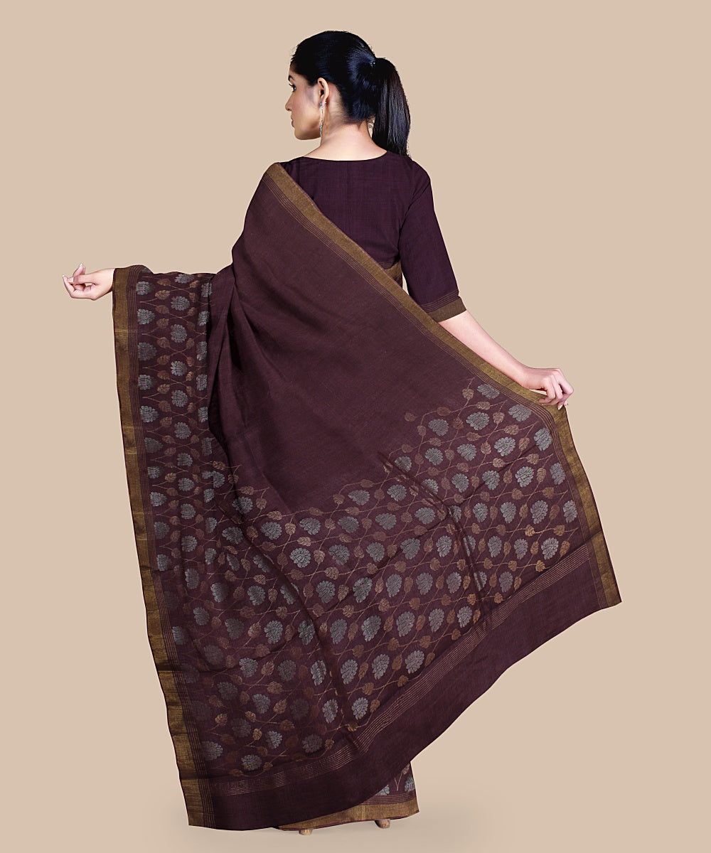 Grape zari tussar silk handwoven chattisgarh saree