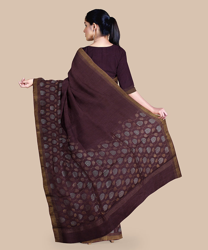 Grape zari tussar silk handwoven chattisgarh saree