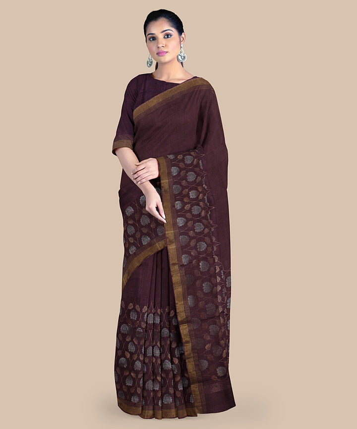 Grape zari tussar silk handwoven chattisgarh saree