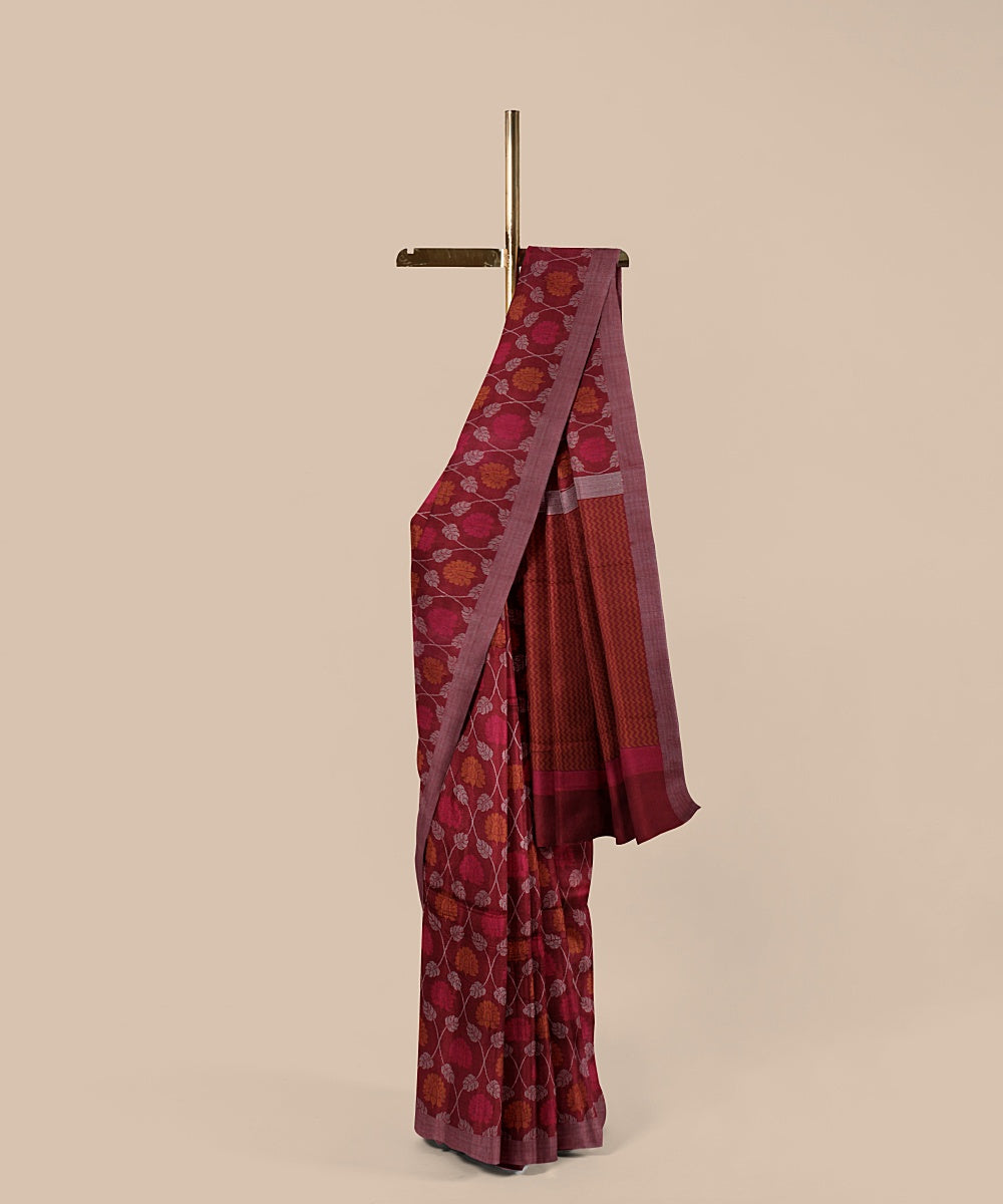 Multicolor tussar silk handwoven chattisgarh saree