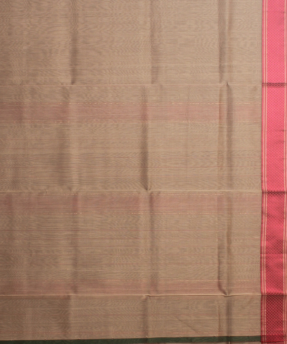 Grey maroon maheshwari handloom cotton silk saree