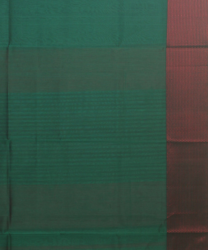Green red handloom maheshwari cotton silk saree