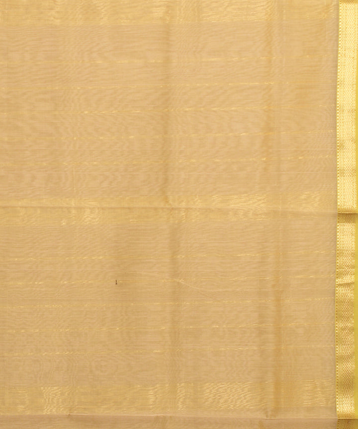 Light olive green maheshwari handloom cotton silk saree