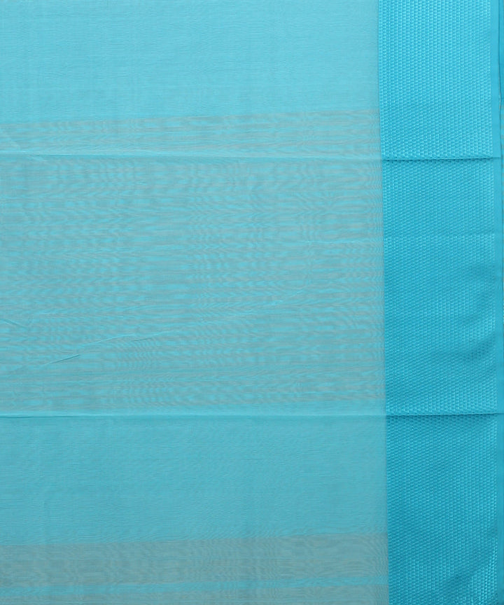 Beige blue maheshwari handloom cotton silk saree