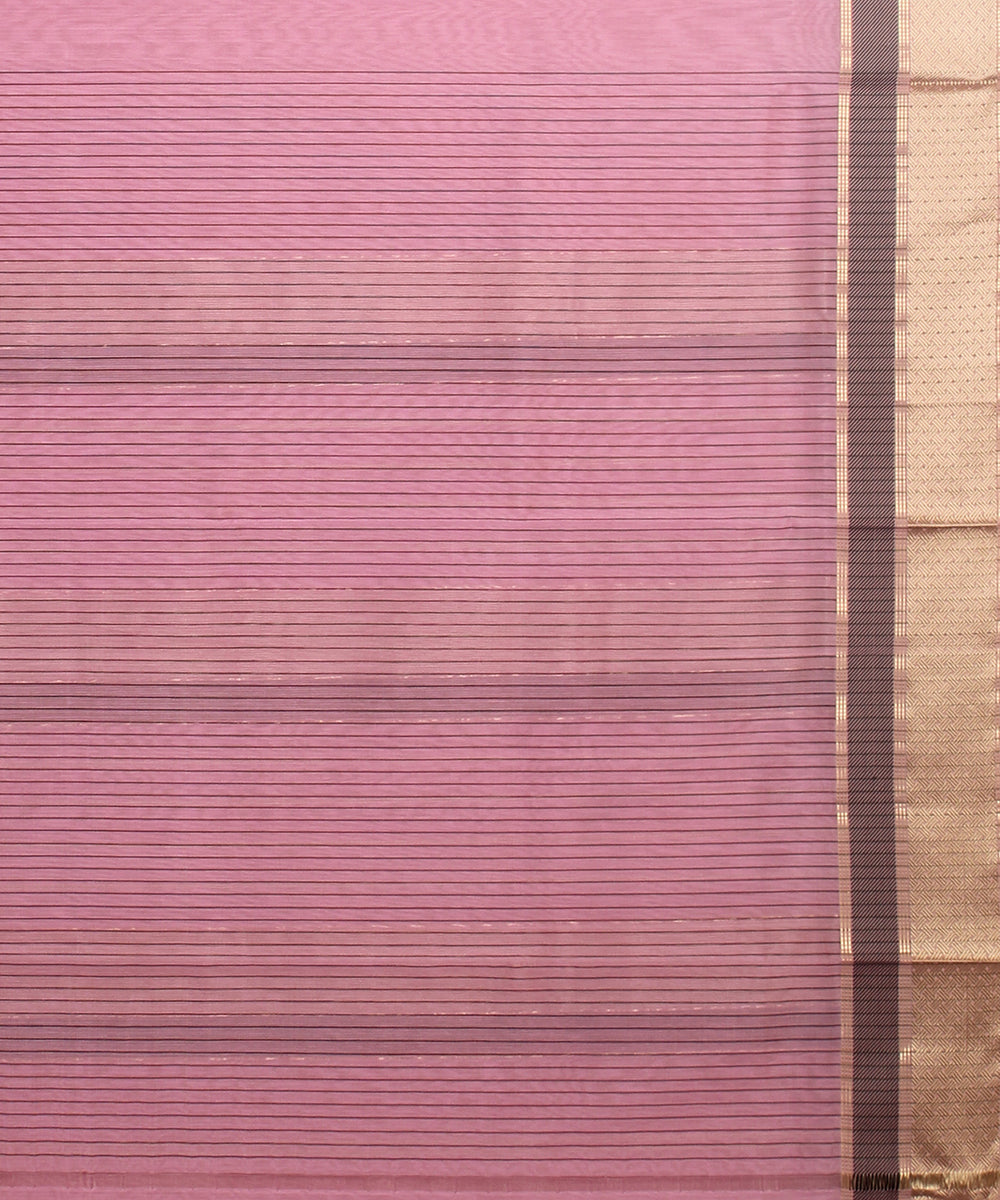 Pink beige maheshwari handloom cotton silk saree