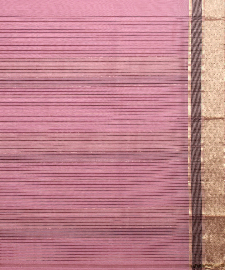 Pink beige maheshwari handloom cotton silk saree