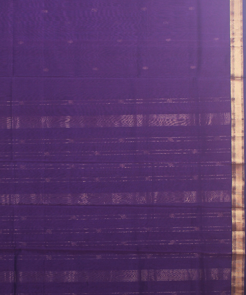 Violet maheshwari cotton silk handloom saree