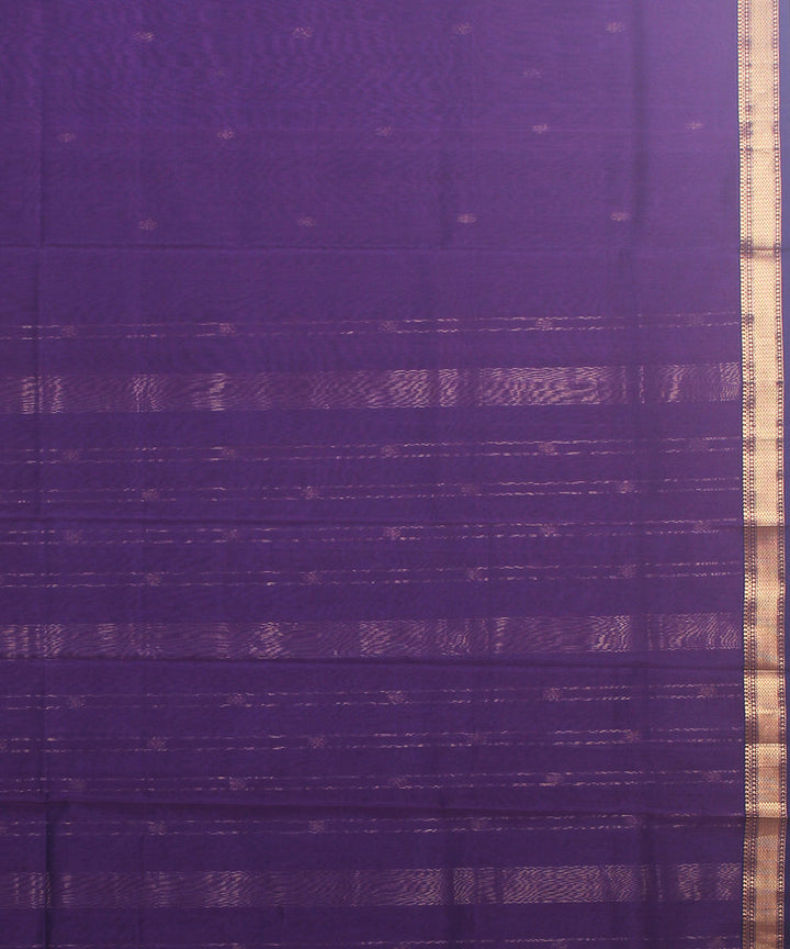 Violet maheshwari cotton silk handloom saree