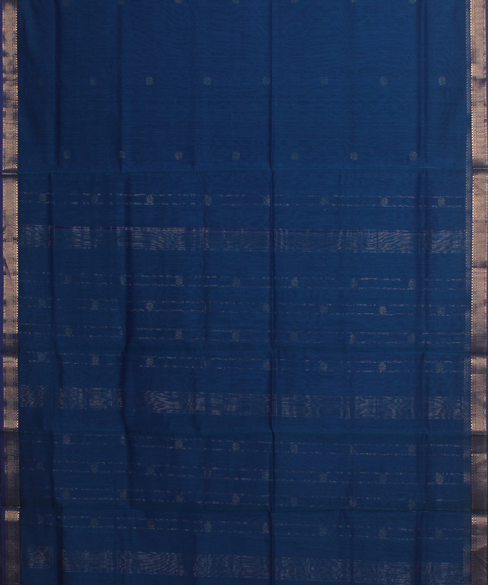 Royal blue maheshwari handloom cotton silk saree