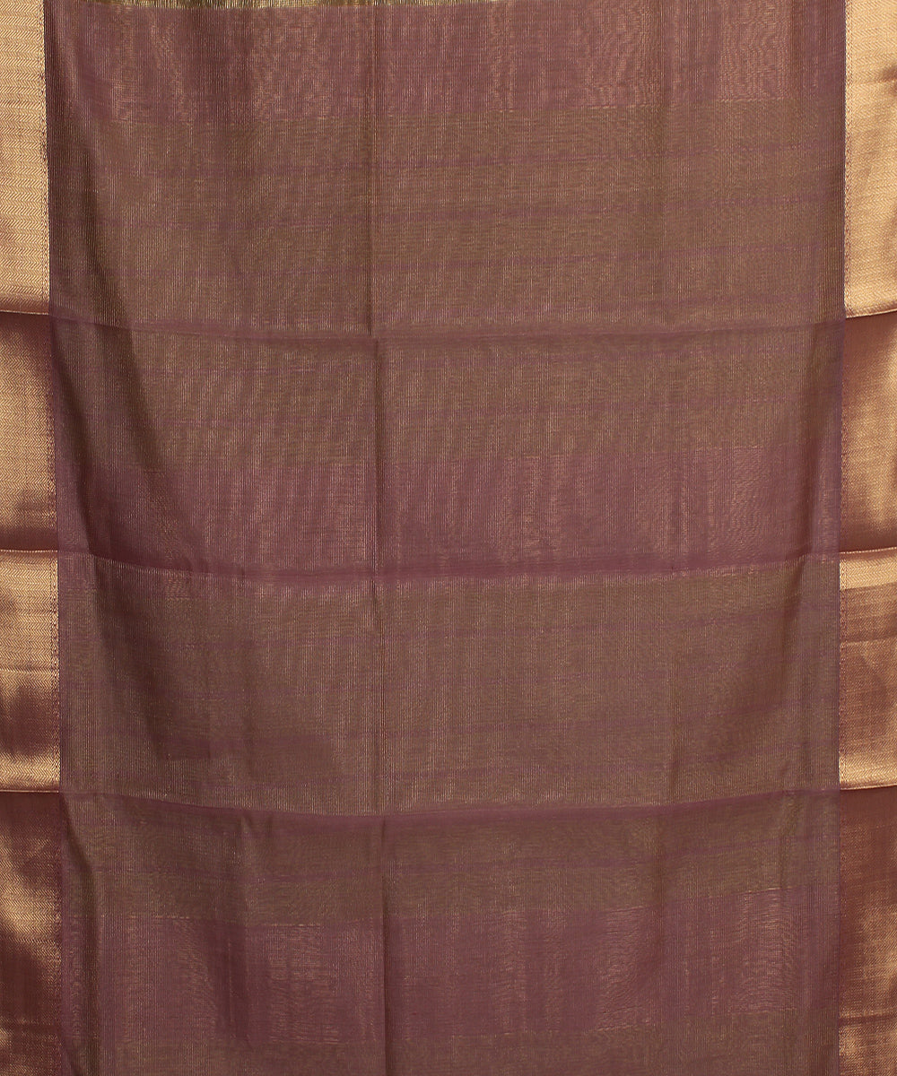 Green violet maheshwari handloom cotton silk saree