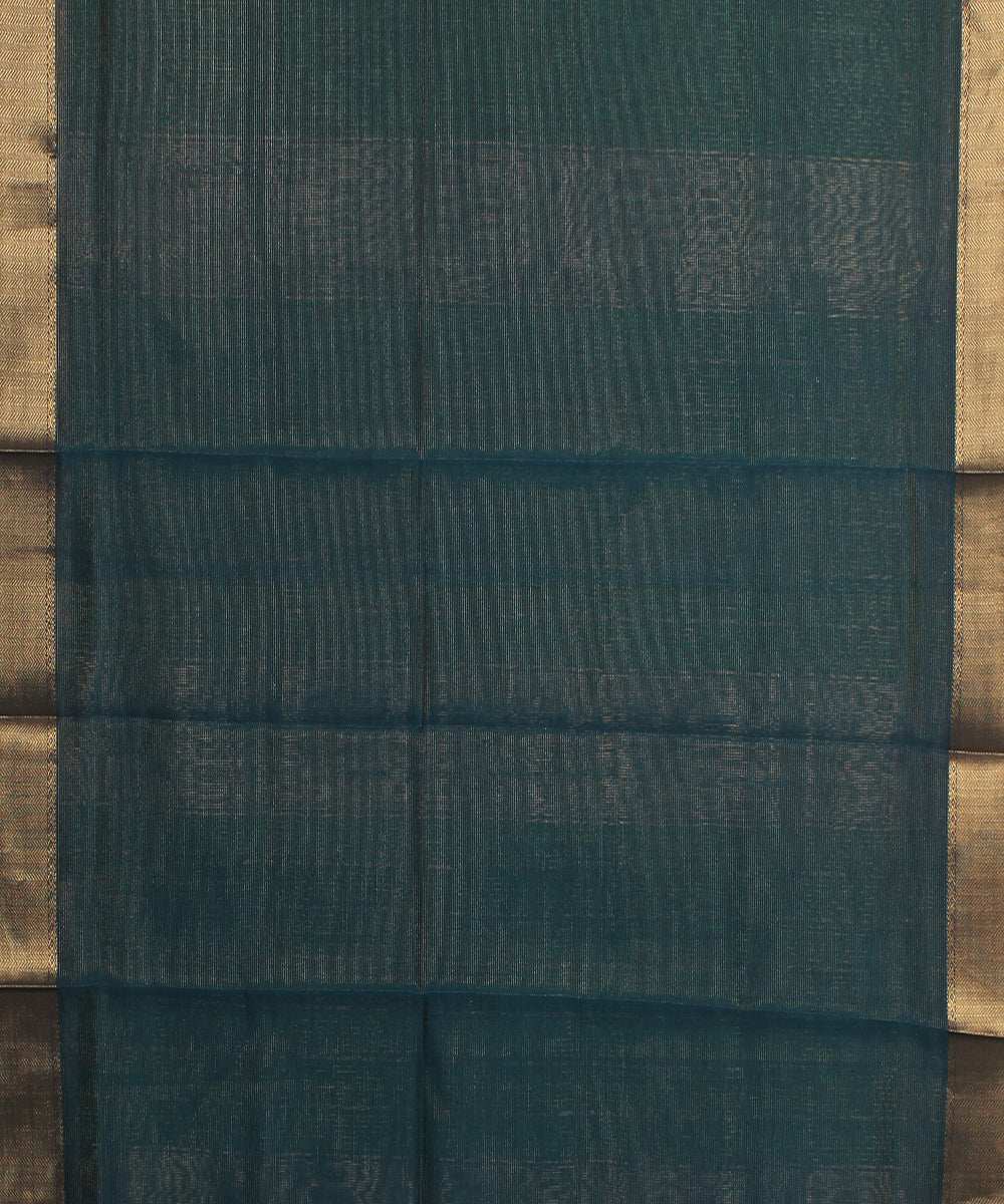Green hand woven maheshwari cotton silk saree