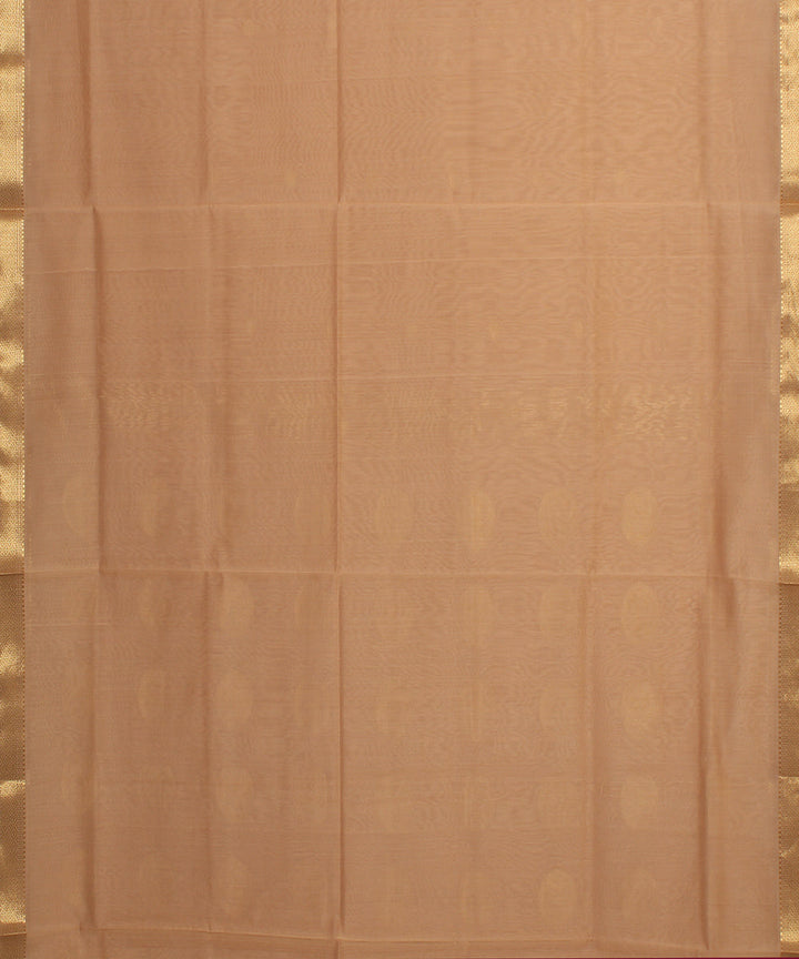 Beige handloom maheshwari cotton silk saree