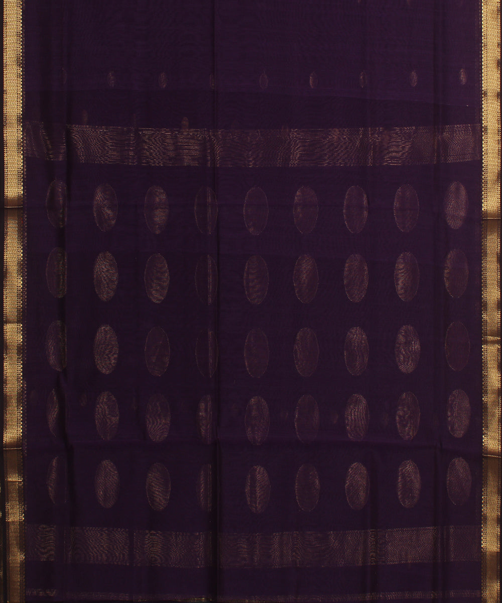 Violet maheshwari hand loom cotton silk saree