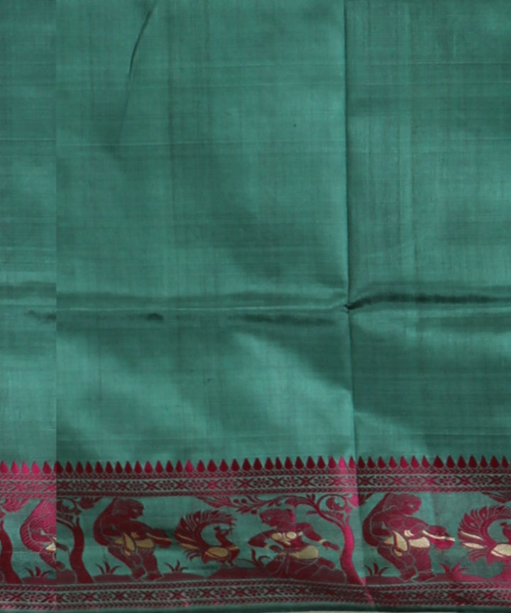 Pista color pink handwoven meenakari baluchari silk saree