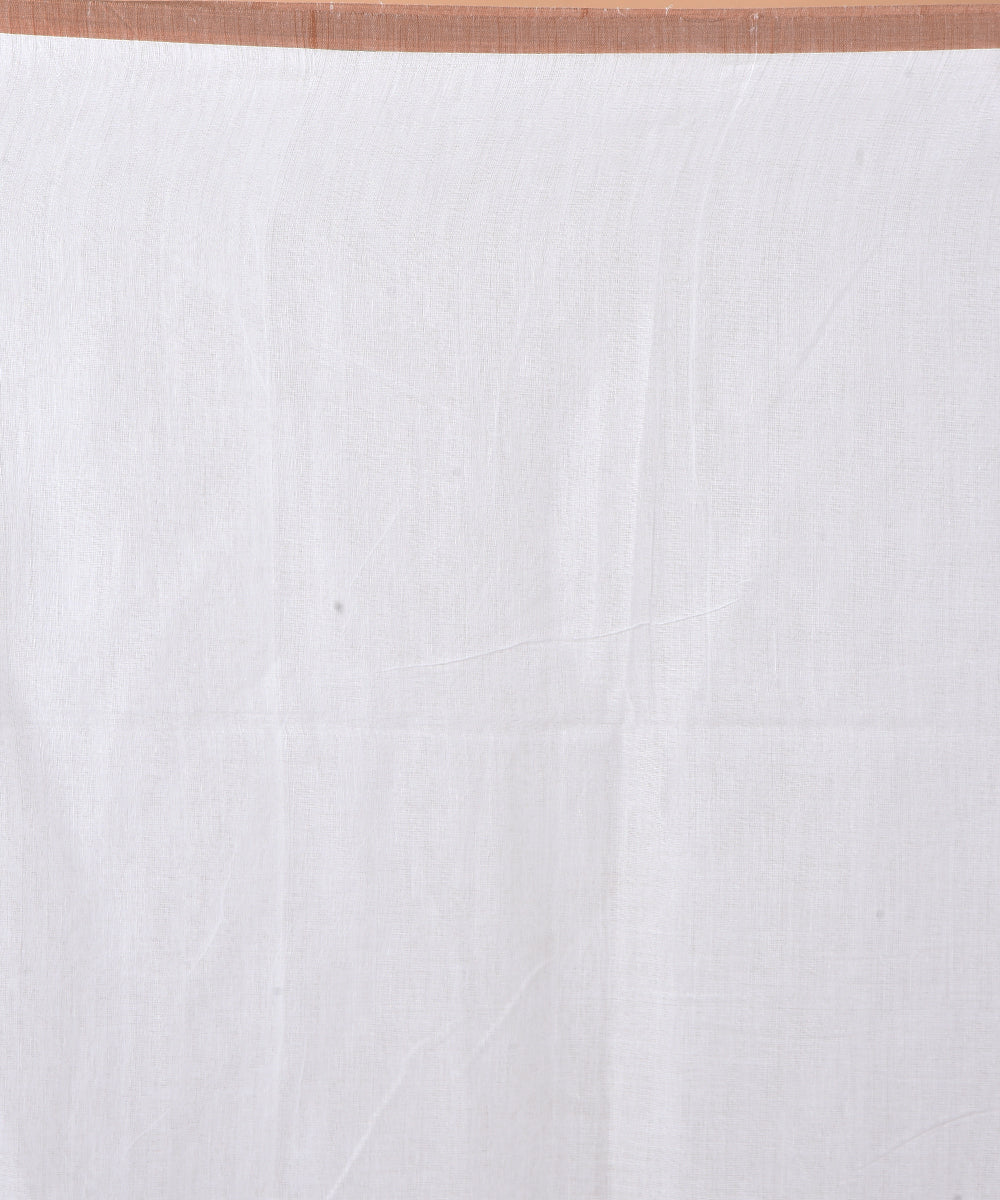 White handwoven cotton jamdani saree