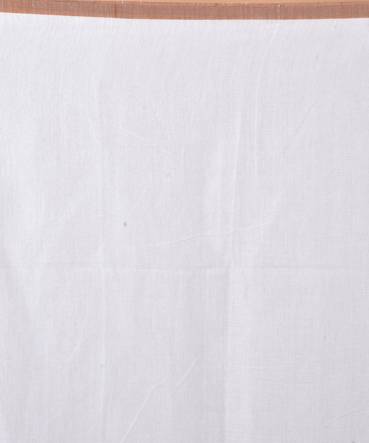 White handwoven cotton jamdani saree