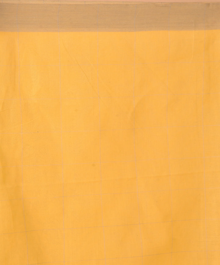 Yellow cotton handwoven jamdani saree