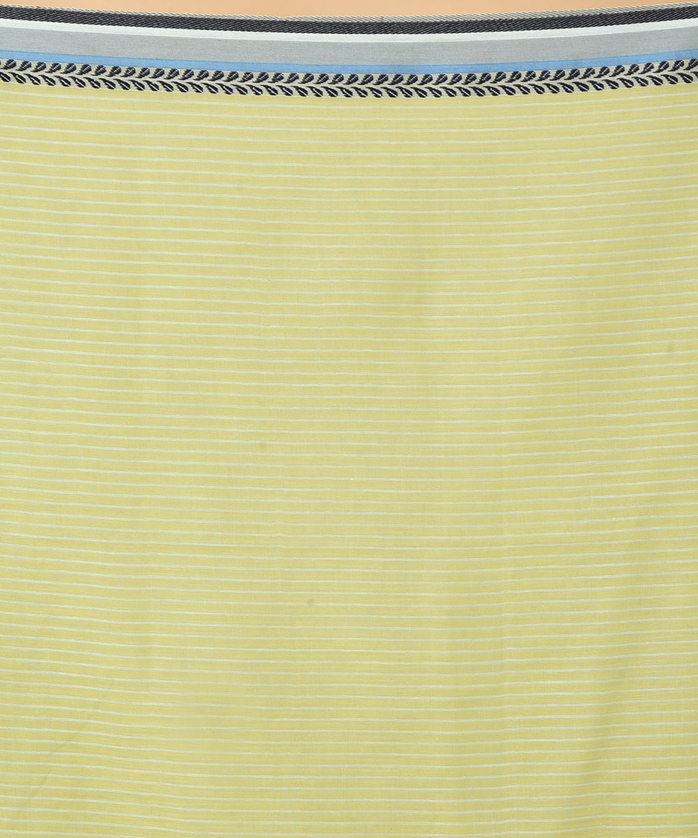 Sea green cotton handwoven jamdani saree