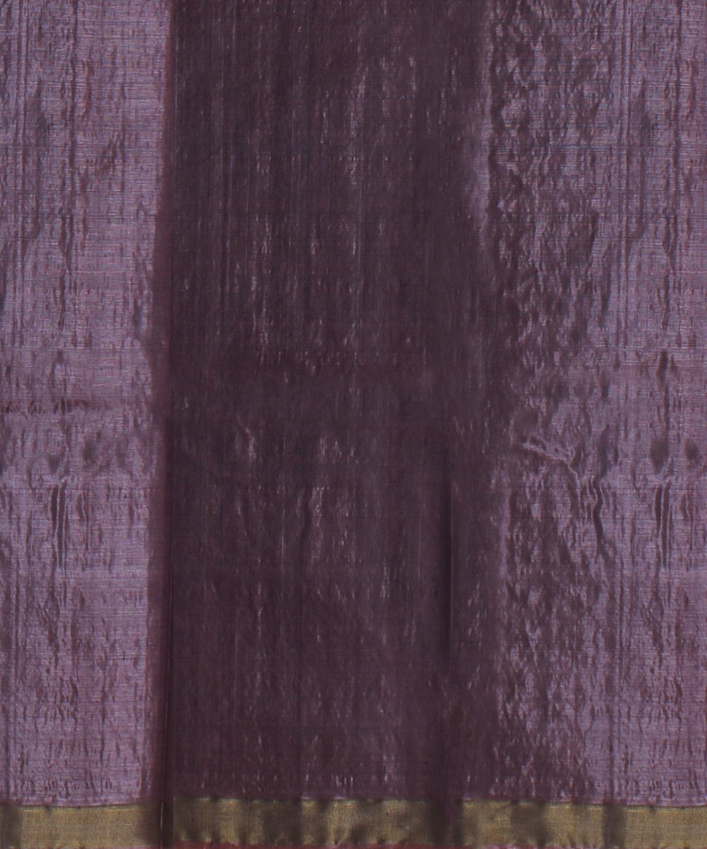 Orange deep maroon tussar silk handwoven chattisgarh saree