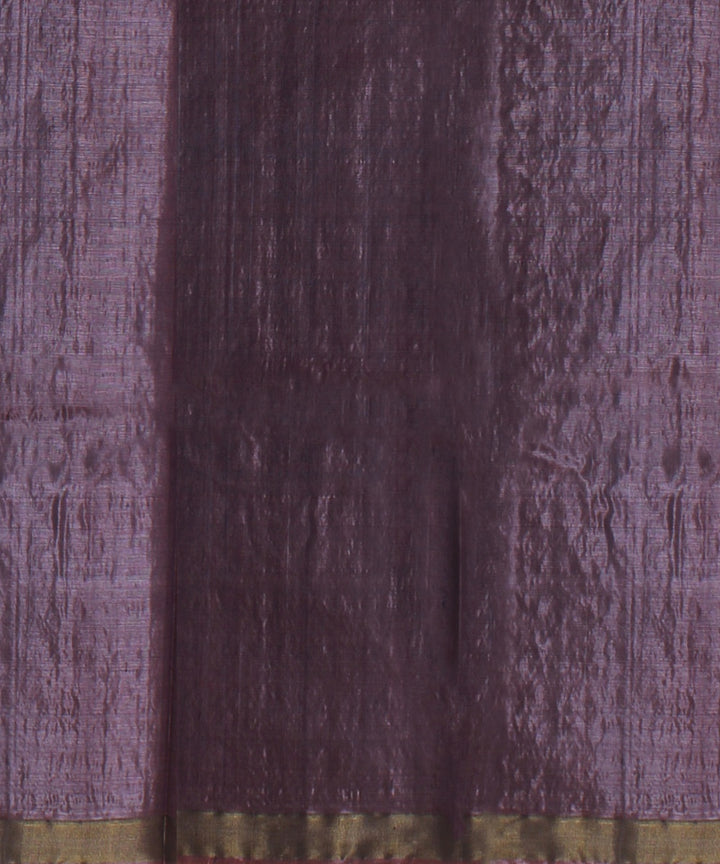 Orange deep maroon tussar silk handwoven chattisgarh saree