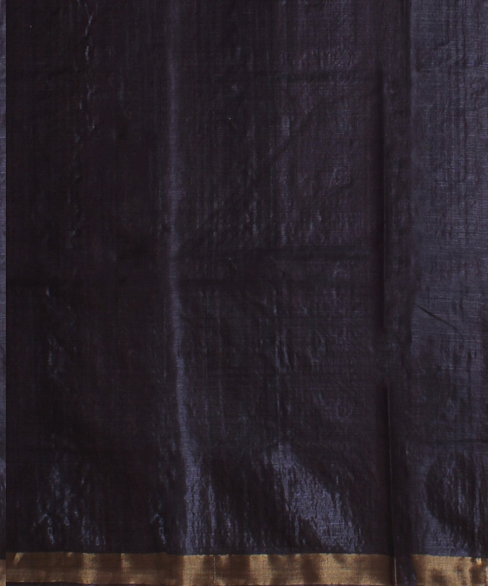 Grey gold zari handwoven tussar silk chattisgarh saree