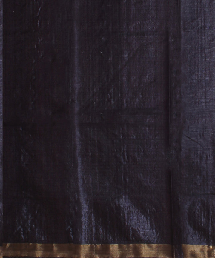 Grey gold zari handwoven tussar silk chattisgarh saree