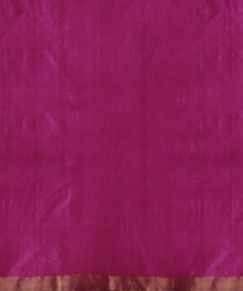 Magenta gold zari tussar silk handloom chattisgarh saree