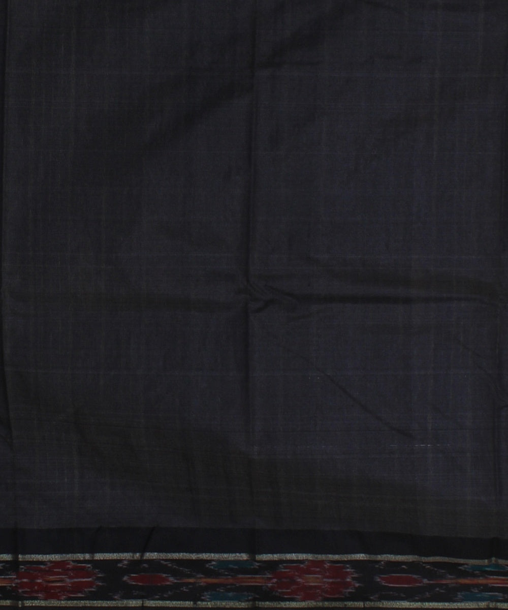 Offwhite black tussar silk handwoven chattisgarh saree