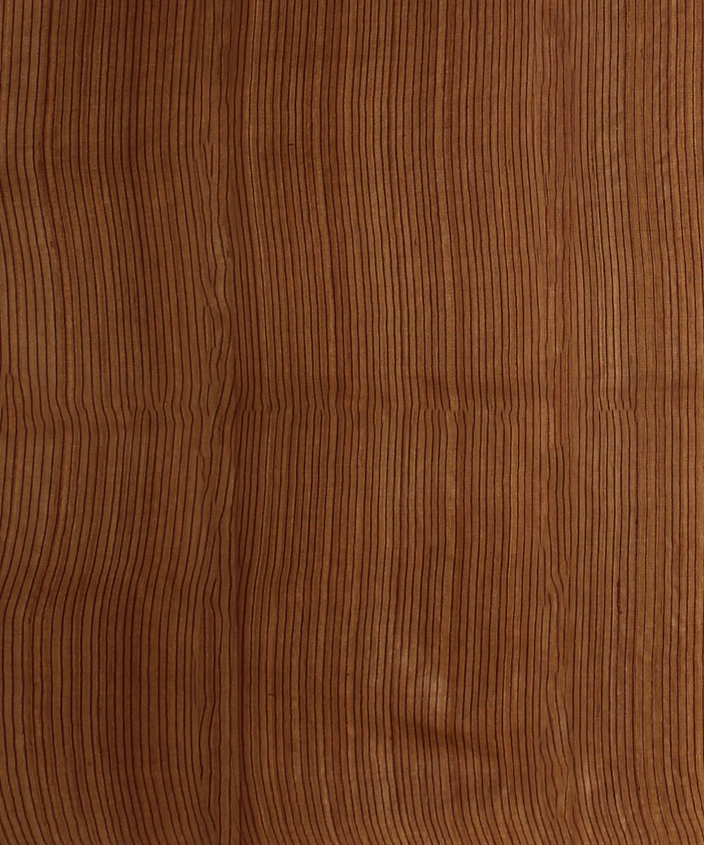 Sand brown tussar silk handwoven chattisgarh saree