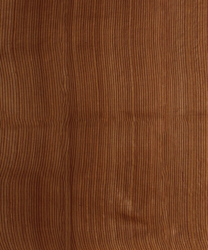 Sand brown tussar silk handwoven chattisgarh saree