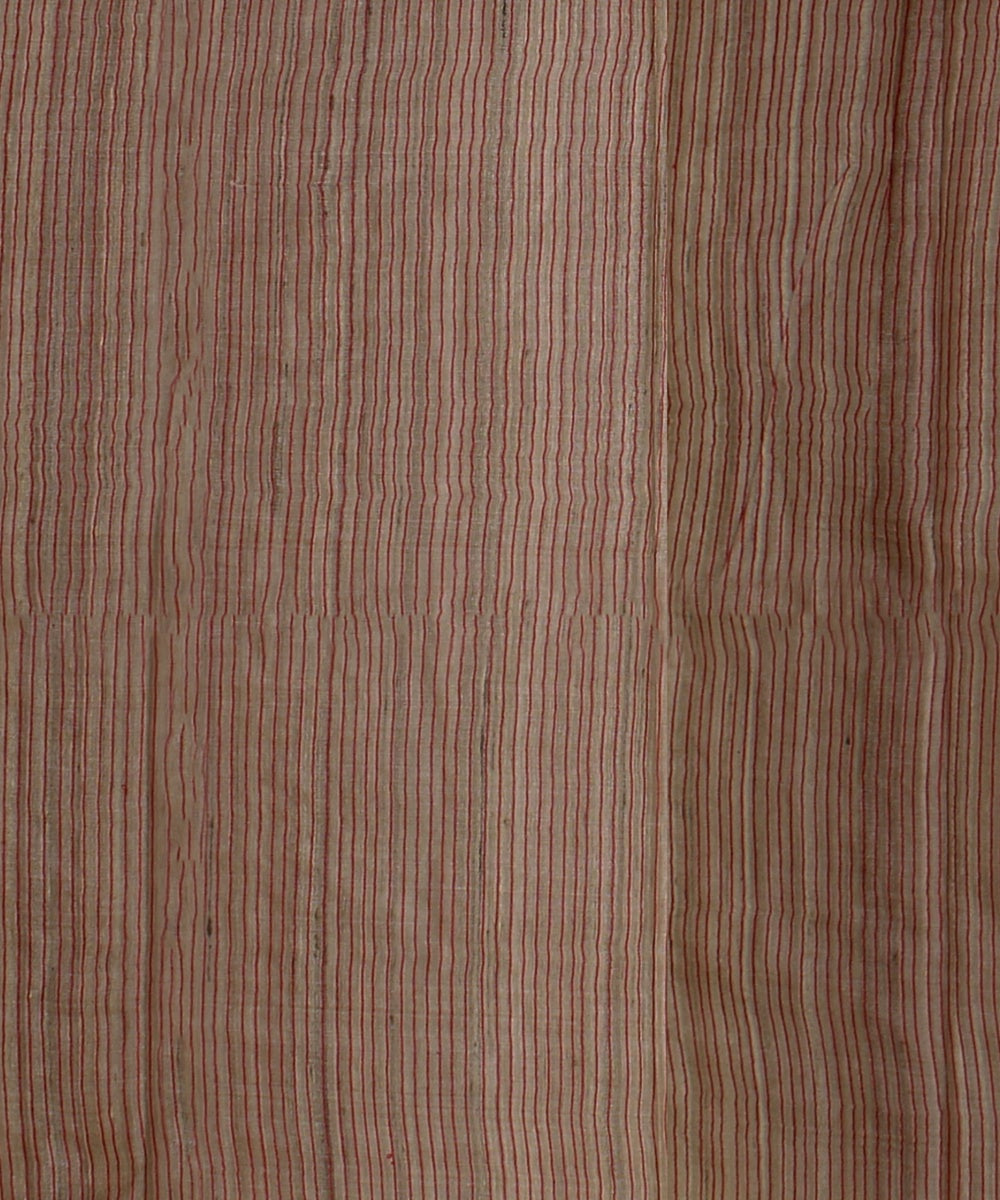 Cream tussar silk handwoven chattisgarh saree