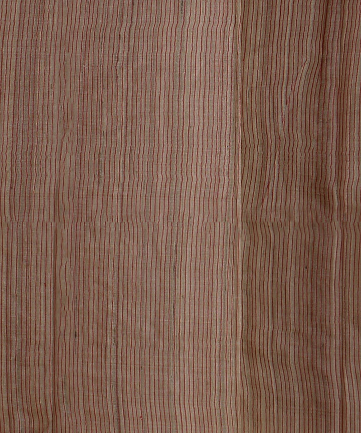 Cream tussar silk handwoven chattisgarh saree