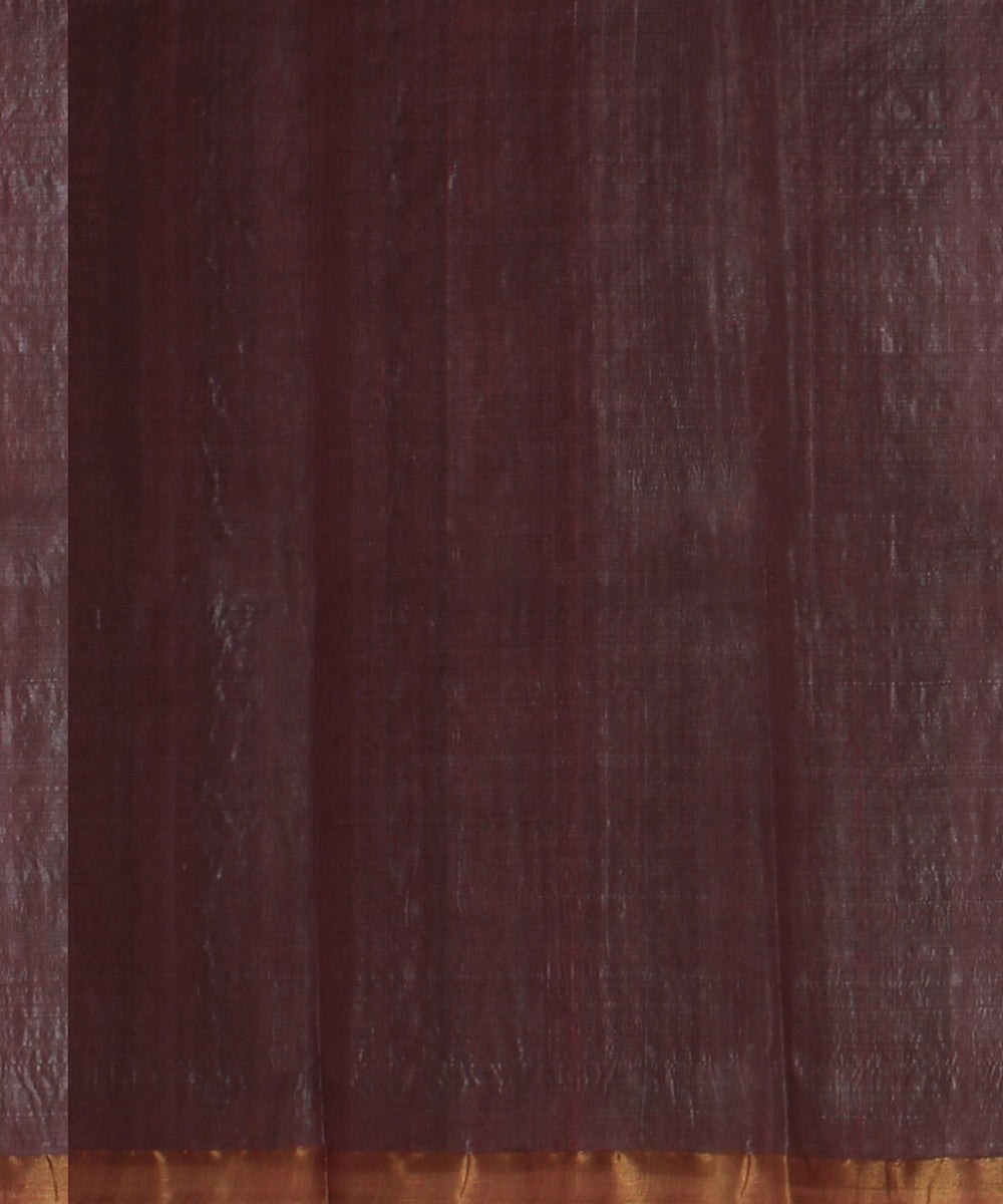 Light green maroon tussar silk handwoven chattisgarh saree