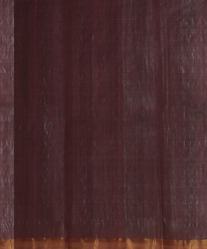 Light green maroon tussar silk handwoven chattisgarh saree