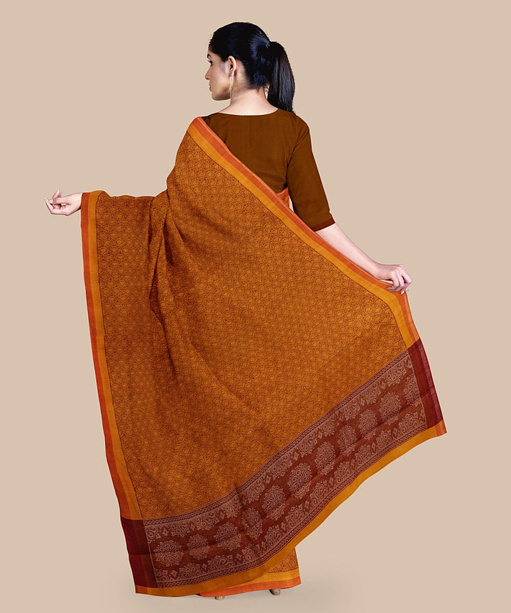 Mustard tussar silk handwoven chattisgarh saree